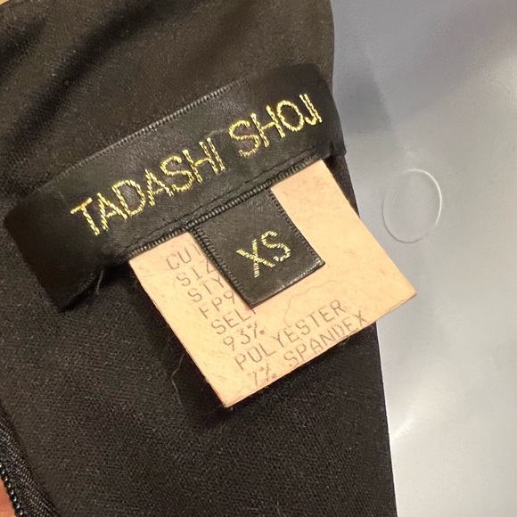 Tadashi Shoji Size XS Bodycon ruched dress black - Picture 4 of 4